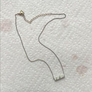 Claire’s Gold and White Necklace